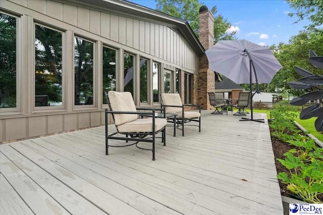 3844 W Lake Dr, Florence, SC 29501 - deck featuring outdoor dining space