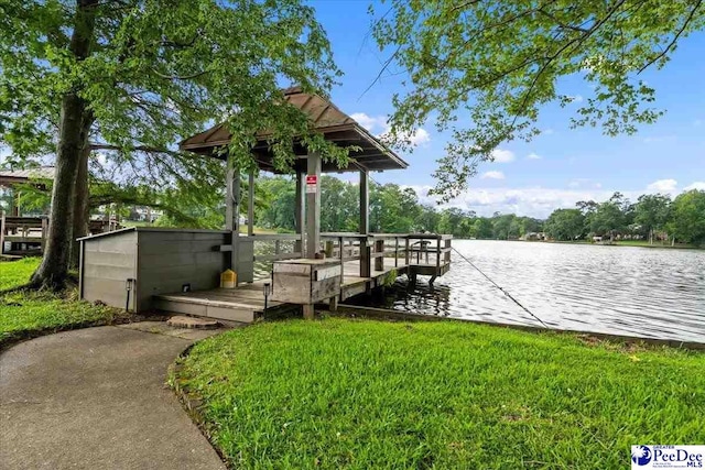3844 W Lake Dr, Florence, SC 29501 - dock featuring a water view