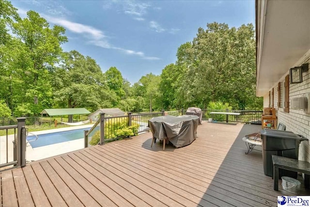 133 Peacock Row, Lamar, SC 29069 - wooden terrace with outdoor dining area
