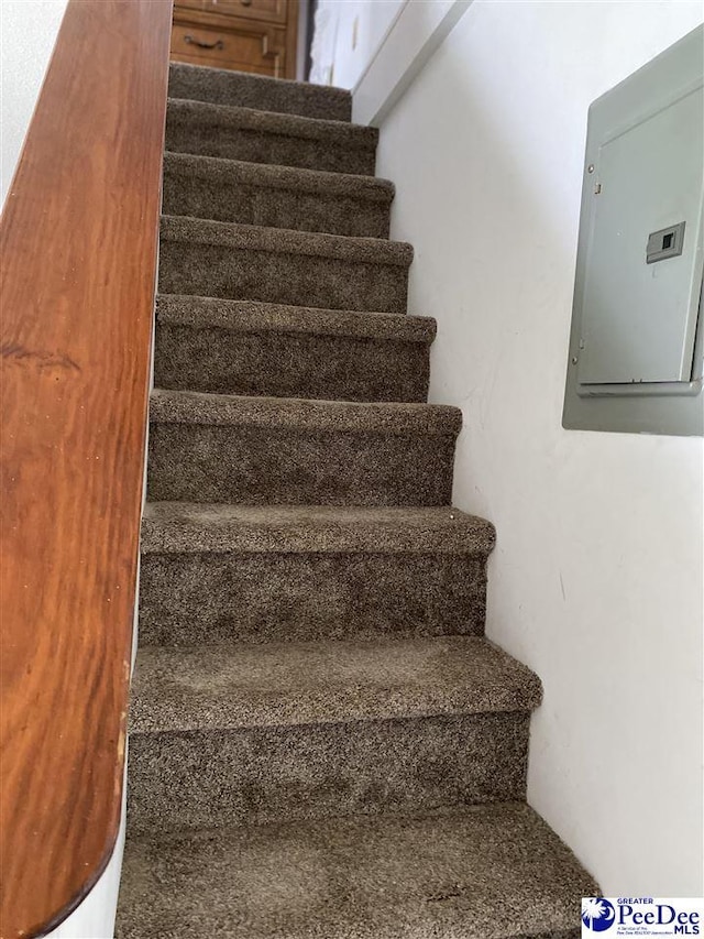 202 S Warley St, Darlington, SC 29532 - staircase with electric panel