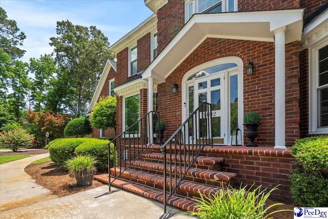 3402 Sussex Ct, Florence, SC 29501 - view of exterior entry featuring brick siding
