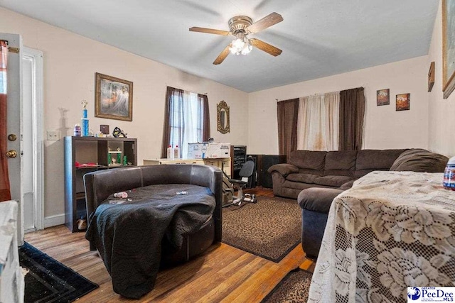 517 Alane St, Lake City, SC 29560 - living room with light wood-style floors and ceiling fan