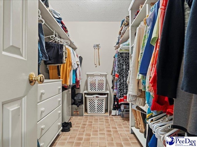 view of walk in closet