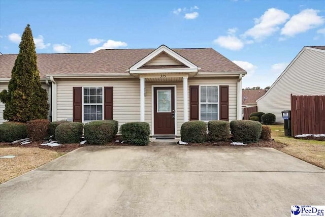 view of front of home