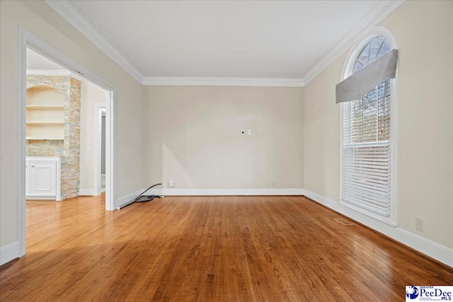 3406 Sussex Ct, Florence, SC 29501 - empty room with crown molding and hardwood / wood-style floors