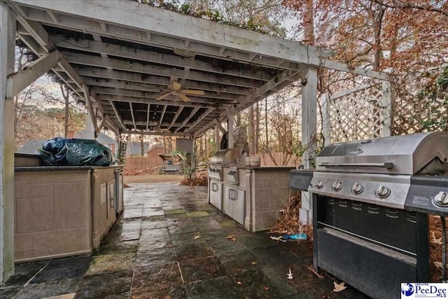 3406 Sussex Ct, Florence, SC 29501 - view of patio with an outdoor kitchen and area for grilling