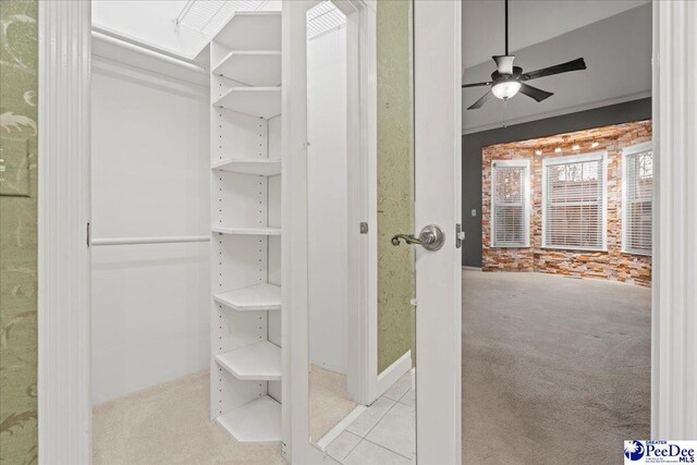 3406 Sussex Ct, Florence, SC 29501 - interior space featuring light colored carpet and ceiling fan