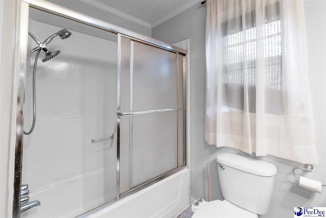23 Mcrae Rd, Cheraw, SC 29520 - full bath with ornamental molding and bath / shower combo with glass door