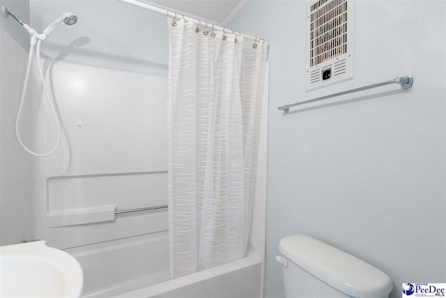23 Mcrae Rd, Cheraw, SC 29520 - full bathroom with shower / bath combo with shower curtain and toilet