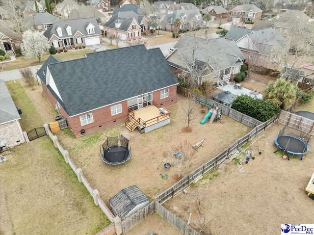 aerial view featuring a residential view