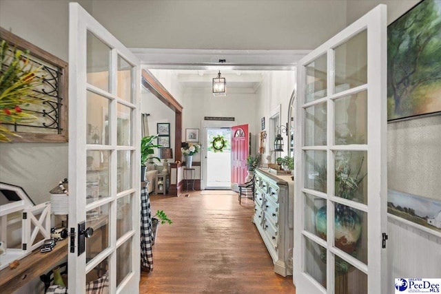 116 Moore St, Bennettsville, SC 29512 - entrance foyer with french doors and wood finished floors