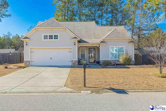 view of front of house featuring a garage