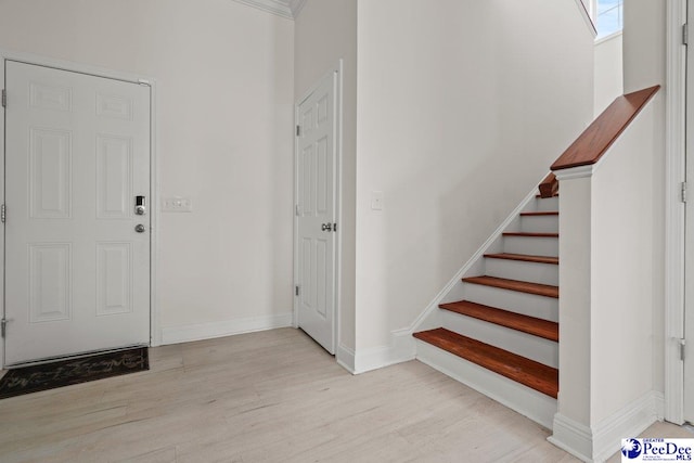 1613 Timmonsvillel Hwy, Darlington, SC 29532 - entrance foyer featuring light wood-style floors and stairway