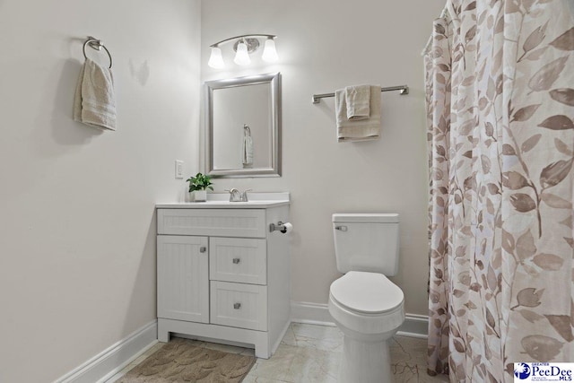 1613 Timmonsvillel Hwy, Darlington, SC 29532 - bathroom featuring vanity, marble look tile flooring, and curtained shower