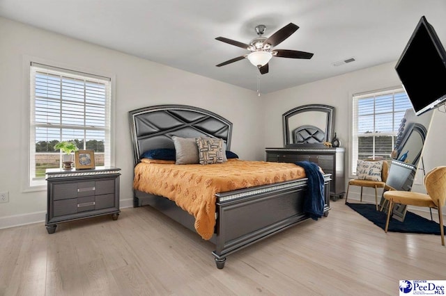 1613 Timmonsvillel Hwy, Darlington, SC 29532 - bedroom featuring light wood-style flooring and a ceiling fan