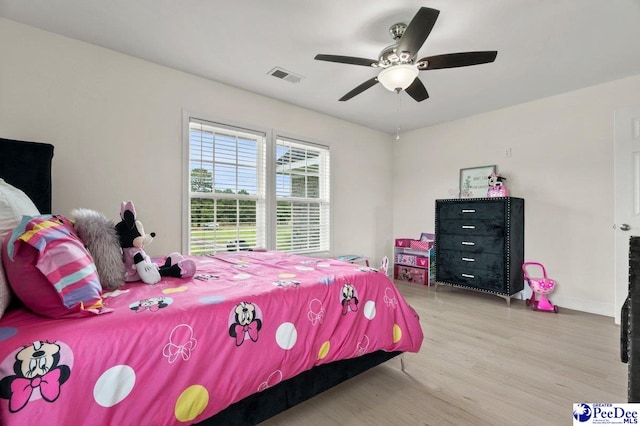 1613 Timmonsvillel Hwy, Darlington, SC 29532 - bedroom featuring light wood-style floors and ceiling fan