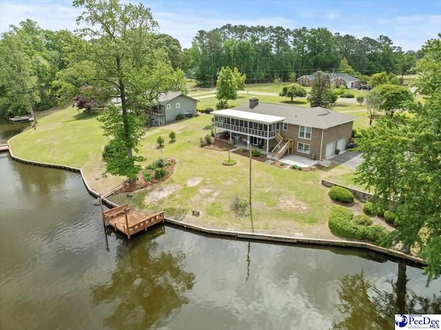 244 Timberlake Dr, Florence, SC 29501 - view of subject property featuring a nearby body of water and a tree filled landscape