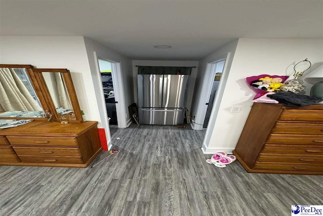 1770 Woods Dr, Florence, SC 29505 - hallway featuring wood finished floors and baseboards
