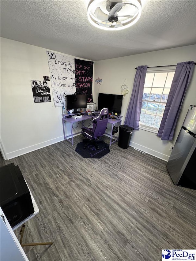 1770 Woods Dr, Florence, SC 29505 - office space with a textured ceiling, baseboards, and wood finished floors