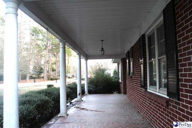 view of patio featuring covered porch