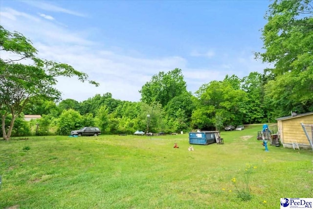 view of grassy yard