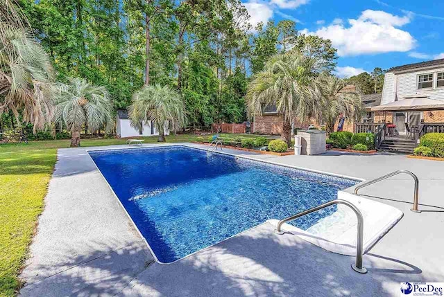 108 Wyandot St, Darlington, SC 29532 - outdoor pool with a gazebo, a patio area, a yard, and an outdoor structure