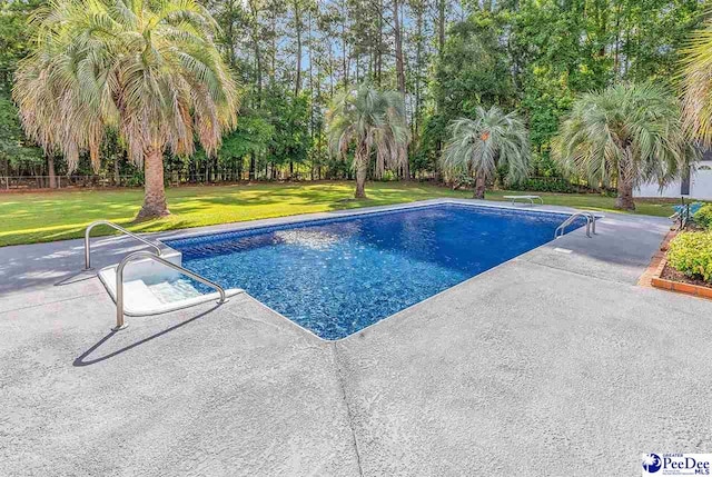 108 Wyandot St, Darlington, SC 29532 - swimming pool featuring a lawn and a patio area