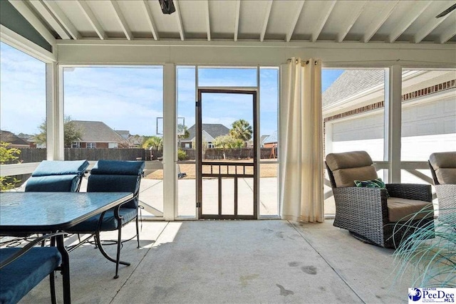 sunroom with plenty of natural light