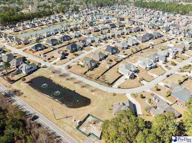 bird's eye view with a residential view