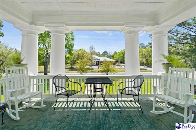 601 E Main St, Dillon, SC 29536 - view of wooden porch