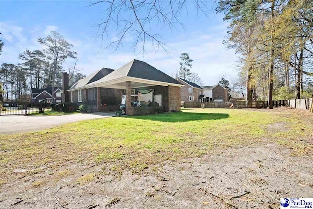 exterior space with fence