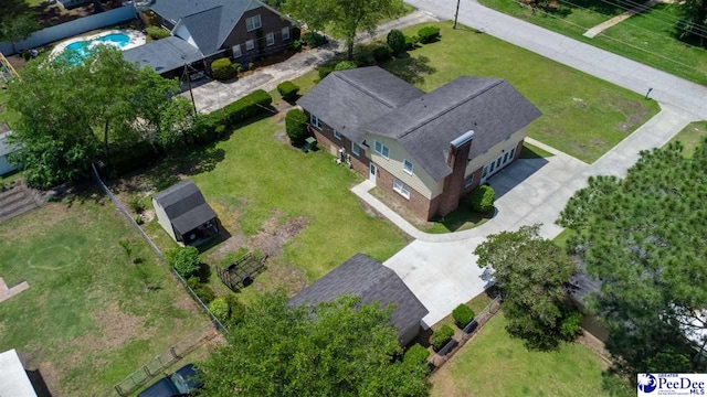 908 Clarendon Ave, Florence, SC 29505 - view from above of property with a pool