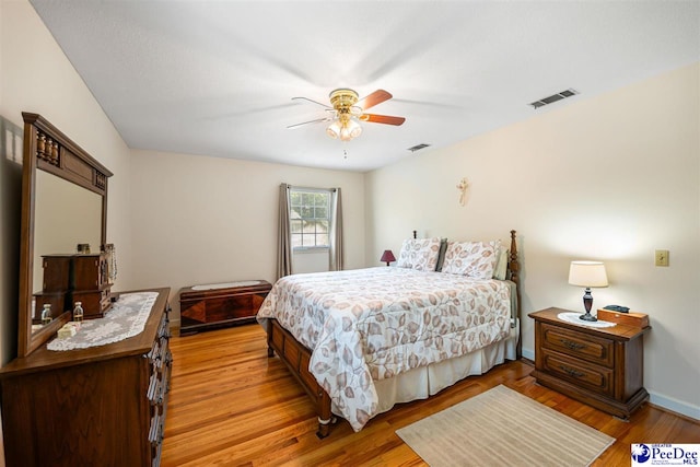 908 Clarendon Ave, Florence, SC 29505 - bedroom featuring light wood-type flooring and ceiling fan