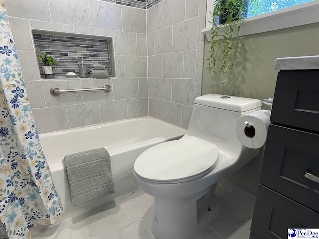 1429 E Home Ave, Hartsville, SC 29550 - bathroom featuring toilet and shower / bath combo with shower curtain