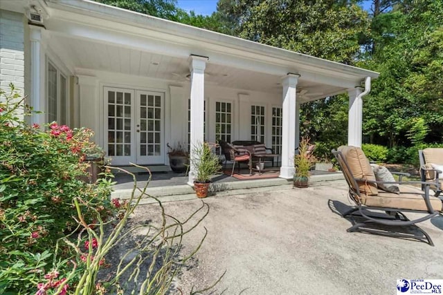 541 Fairway Dr, Florence, SC 29501 - view of patio featuring french doors