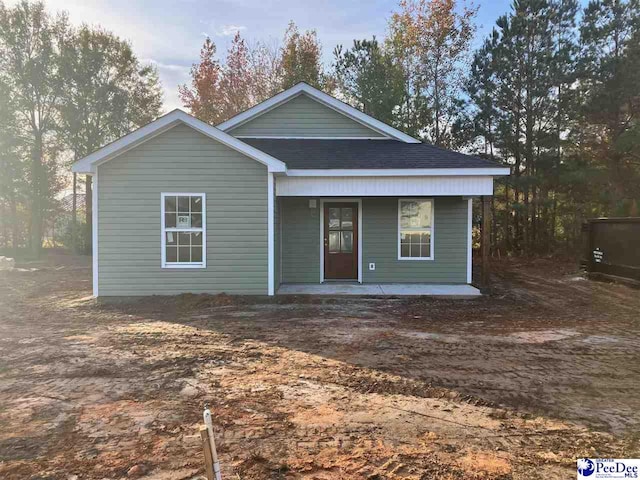 view of front of home with covered porch