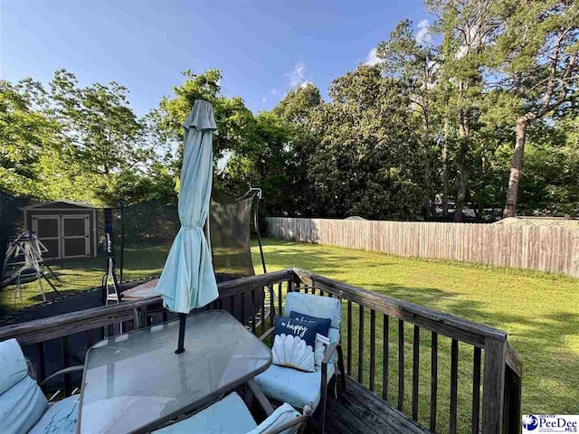 66 Victory Dr, Cheraw, SC 29520 - wooden deck featuring outdoor dining area
