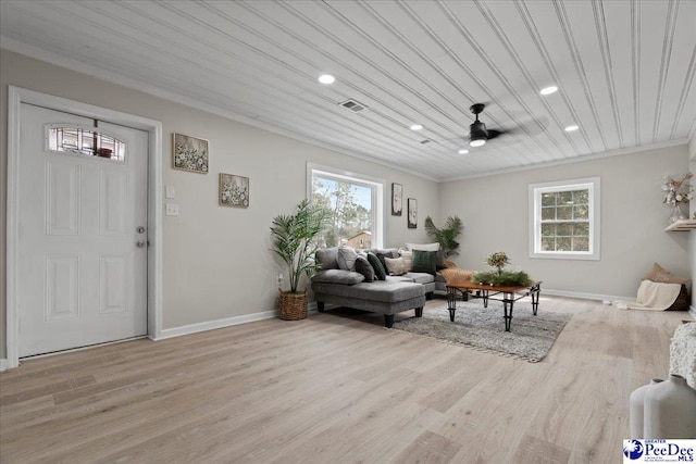 236 Wells St, Lake City, SC 29560 - living area with a wealth of natural light, visible vents, and light wood-style floors