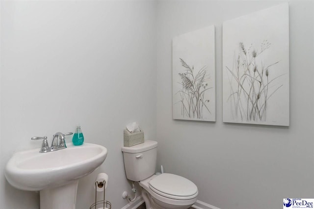555 Strawberry Field Way, Galivants Ferry, SC 29588 - bathroom with baseboards, toilet, and a sink