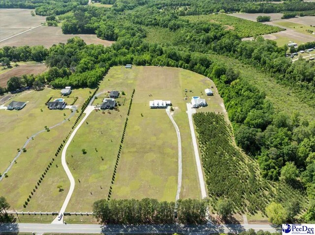 aerial view featuring a rural view