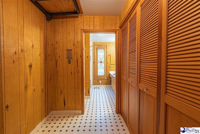 634 Georgetown Rd, Darlington, SC 29532 - hall featuring wood walls