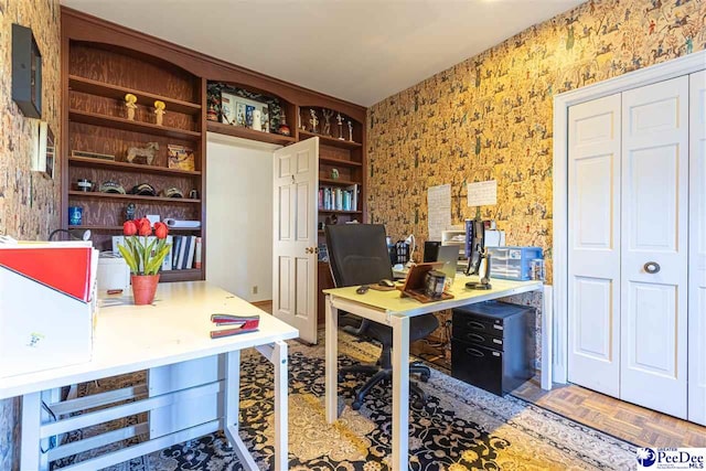 634 Georgetown Rd, Darlington, SC 29532 - home office with parquet floors