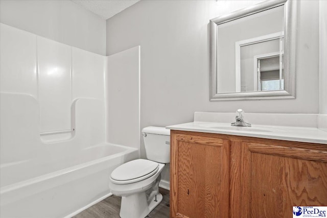 2125-D Sanderling Dr, Florence, SC 29505 - full bath with vanity, toilet, bathing tub / shower combination, and wood finished floors