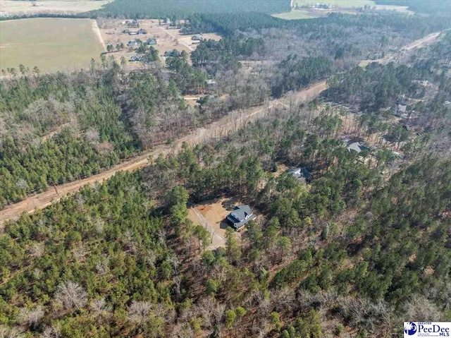 drone / aerial view with a rural view