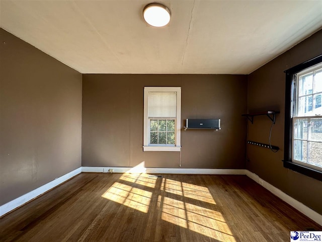 unfurnished room featuring wood-type flooring