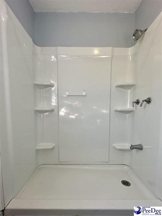 bathroom featuring walk in shower