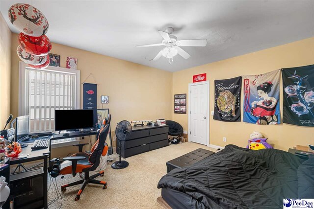 953 Rice Planters Ln, Florence, SC 29501 - carpeted bedroom featuring a desk and ceiling fan