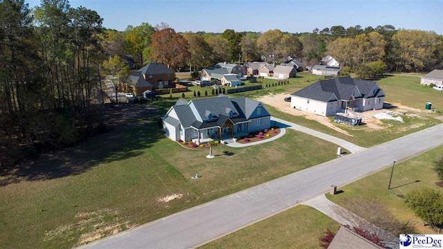 drone / aerial view featuring a residential view