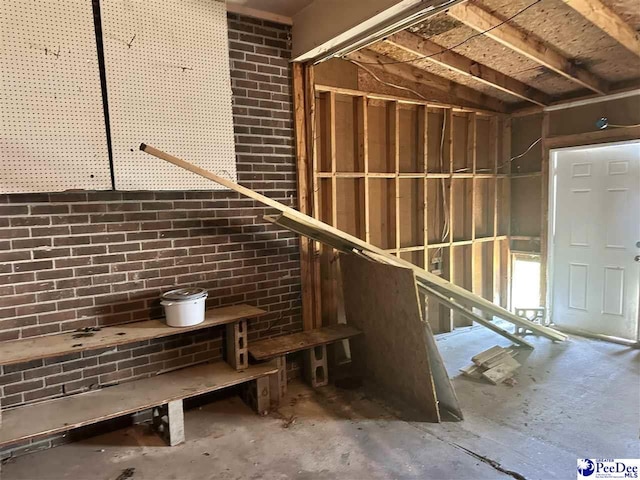 1824 Furman Dr, Florence, SC 29501 - misc room with brick wall
