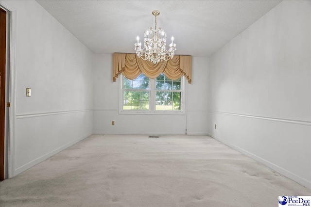 231 Timberlake Dr, Florence, SC 29501 - carpeted empty room with a chandelier and baseboards